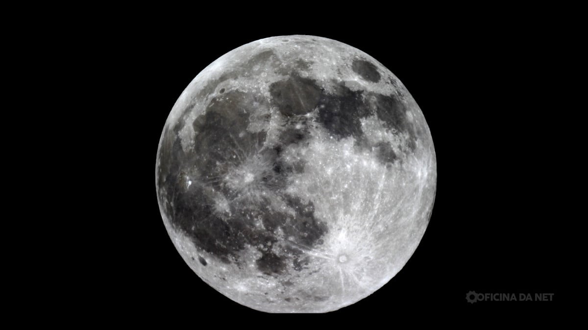 Qual a fase da Lua nesta quarta, 6 de maio de 2026. Imagem: Oficina da Net