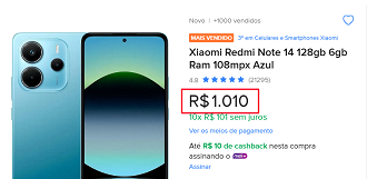 Oferta do Redmi Note 14 4G