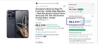 Promoção do Motorola Edge 70 Fusion