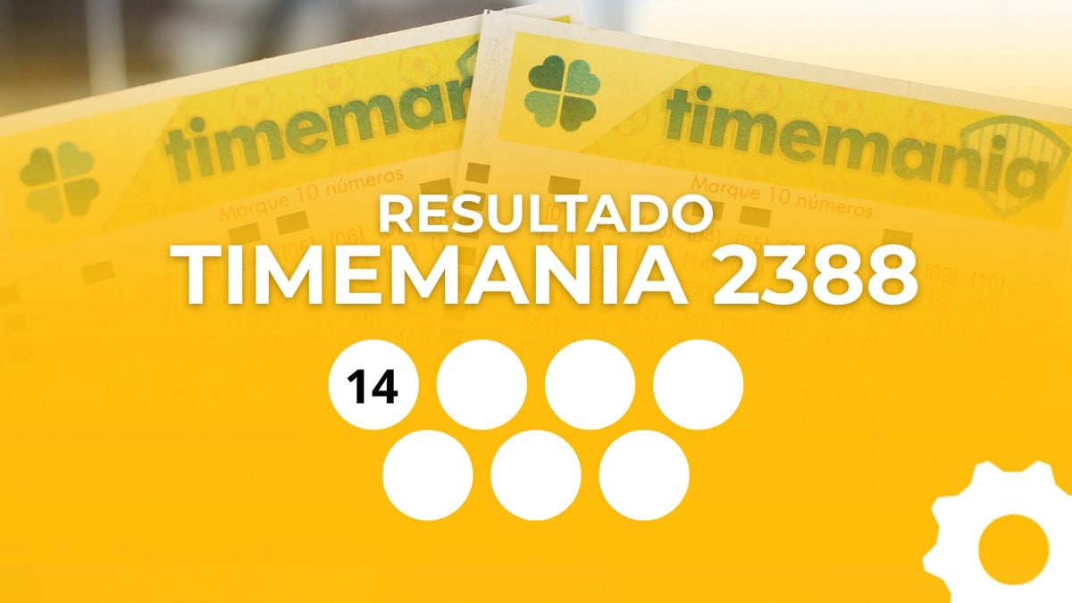 Veja os números sorteados da Timemania 2388