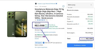 Oferta do Motorola Edge 70