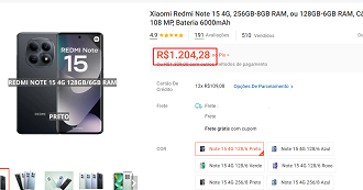 Oferta do Redmi Note 15 4G