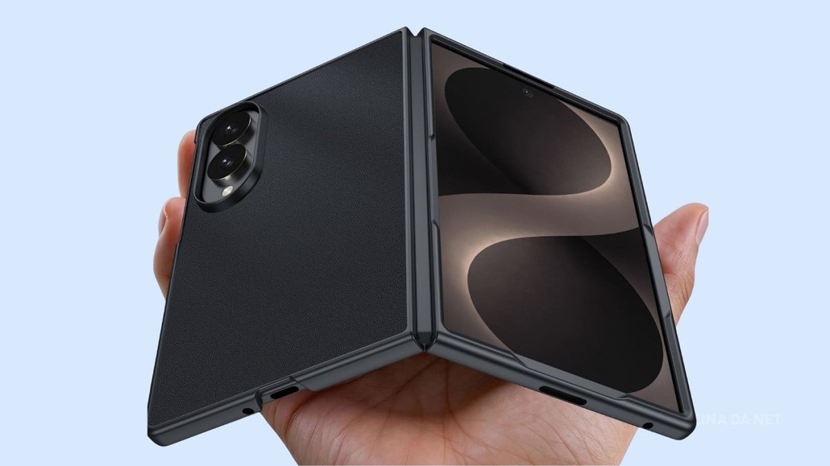 Galaxy Z Fold 8 e Fold 8 Wide têm design vazado em novas imagens. Imagem: Oficina da Net