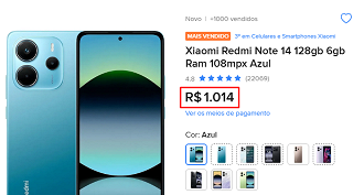 Oferta do Redmi Note 14 4G
