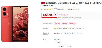 Oferta do Moto G35 5G