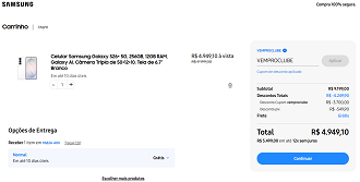 Galaxy S26 Plus de 256GB por R$ 4.949,10 na loja oficial da Samsung nessa semana!