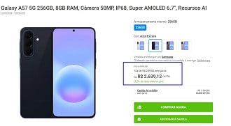 Promoção do Galaxy A56