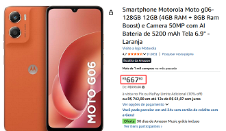 Oferta do Moto G06
