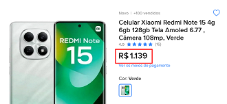 Oferta do Redmi Note 15 4G