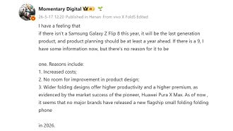 Leaker diz que a Samsung pode parar de lançar novos Galaxy Z Flip