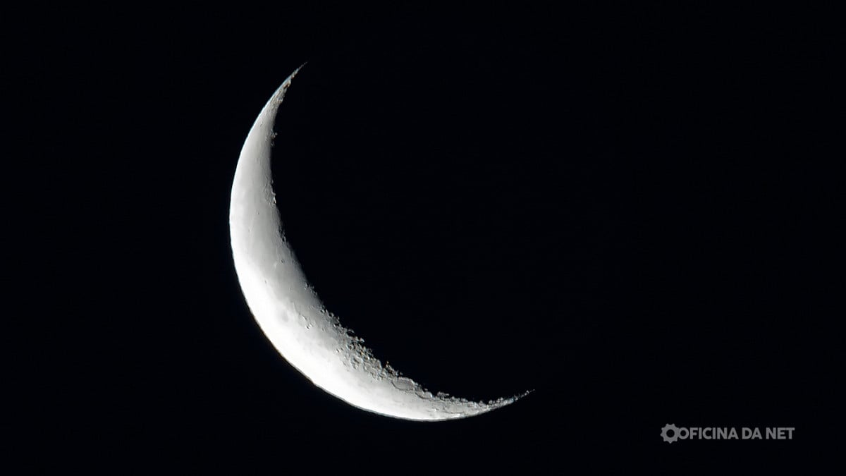 Qual a fase da Lua nesta terça, 19 de maio de 2026. Imagem: Oficina da Net