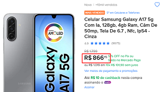 Oferta do Galaxy A17 5G