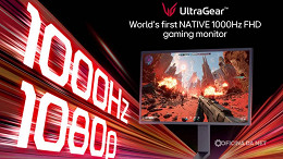 LG revela o primeiro monitor gamer Full HD com 1.000 Hz de taxa de atualização