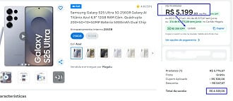Promoção do Galaxy S25 Ultra