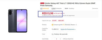 Promoção do Galaxy A07