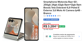 Oferta do Motorola Razr 60