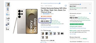 Promoção do Galaxy S25 Ultra