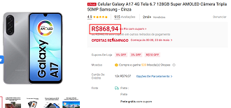 Oferta do Galaxy A17 4G