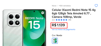 Oferta do Redmi Note 15 4G