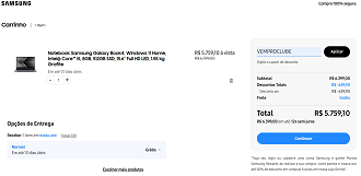 Galaxy Book4 em oferta na Samsung!
