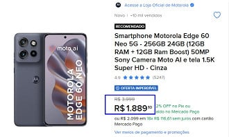 Oferta do Edge 60 Neo