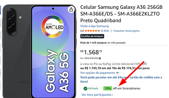 Oferta do Galaxy A36