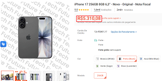 Oferta do iPhone 17