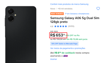 Oferta do Galaxy A06 5G