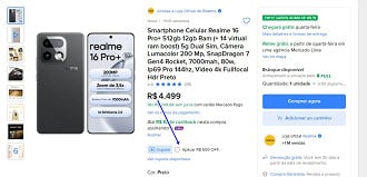 Oferta do Realme 16 Pro Plus