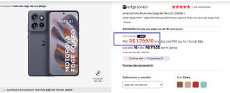Promoção do Motorola Edge 60 Neo