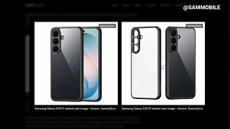 Suposto design do S26 FE que vazou. Imagem: Sammobile