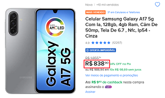 Oferta do Galaxy A17 5G