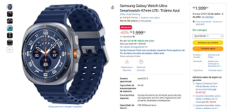Galaxy Watch Ultra por R$ 1.999 na Amazon!