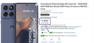 Oferta do Motorola Edge 60 Fusion