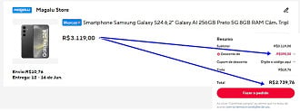 Promoção do Galaxy S24