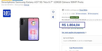 Promoção do Galaxy A37