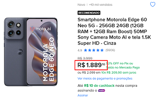 Oferta do Motorola Edge 60 Neo
