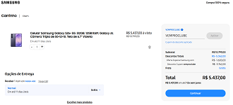 Galaxy S26 Plus por R$ 5.437,00 na Samsung.