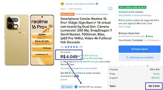 Promoção do Realme 16 Pro Plus