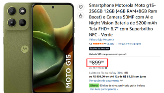 Oferta do Moto G15
