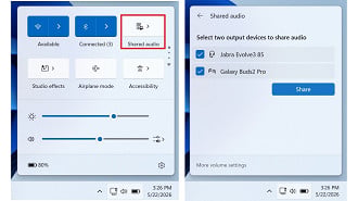 Windows 11 agora tem áudio compartilhado