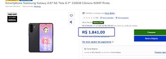Galaxy A37 aparece com enorme desconto
