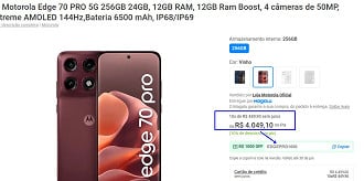 Promoção do Motorola Edge 70 Pro