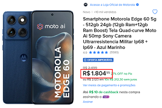 Oferta do Motorola Edge 60