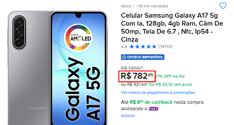 Oferta do Galaxy A17 5G