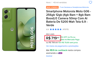 Oferta do Moto G06