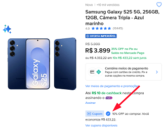 Oferta do Galaxy S25