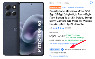 Oferta do Moto G86