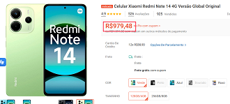 Oferta do Redmi Note 14 4G