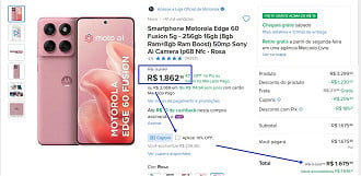 Promoção do Motorola Edge 60 Fusion